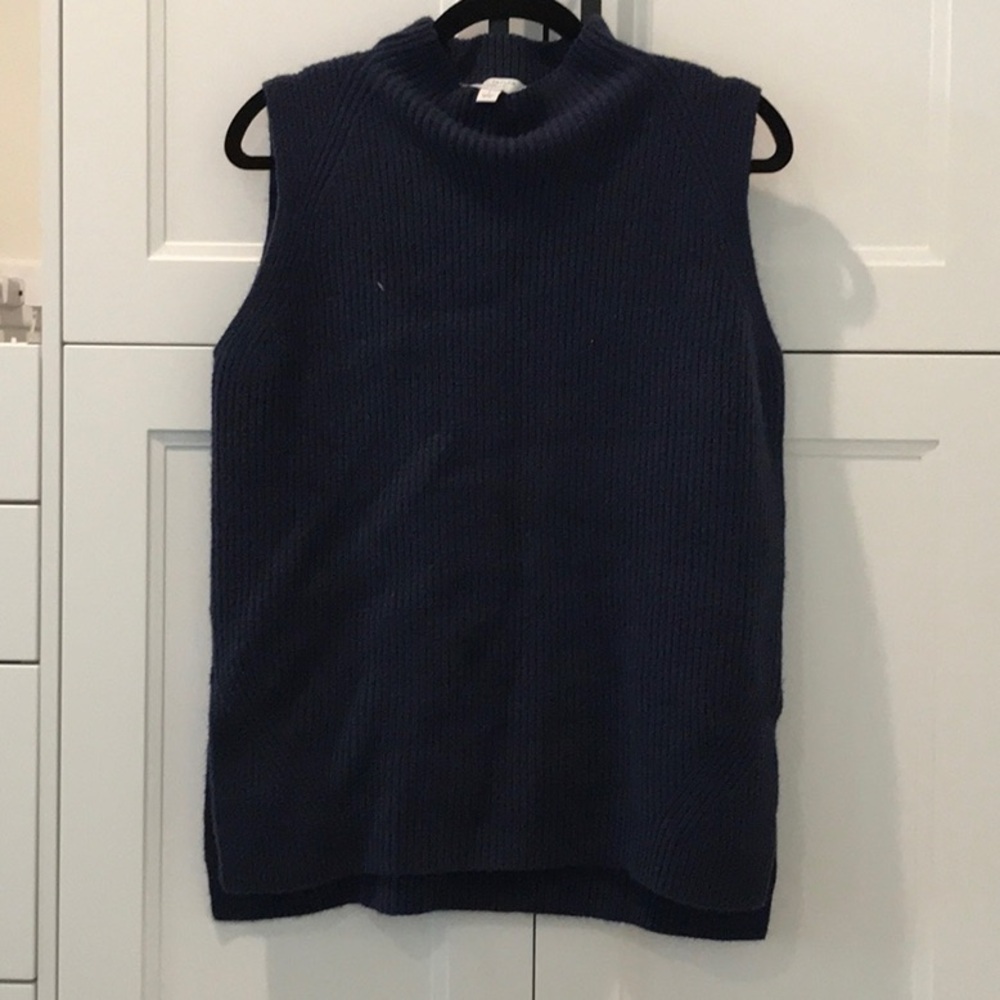 Ann Taylor Midnight Blue Ribbed Knit Top
